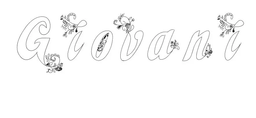 Giovani Name Coloring Page coloring page to print