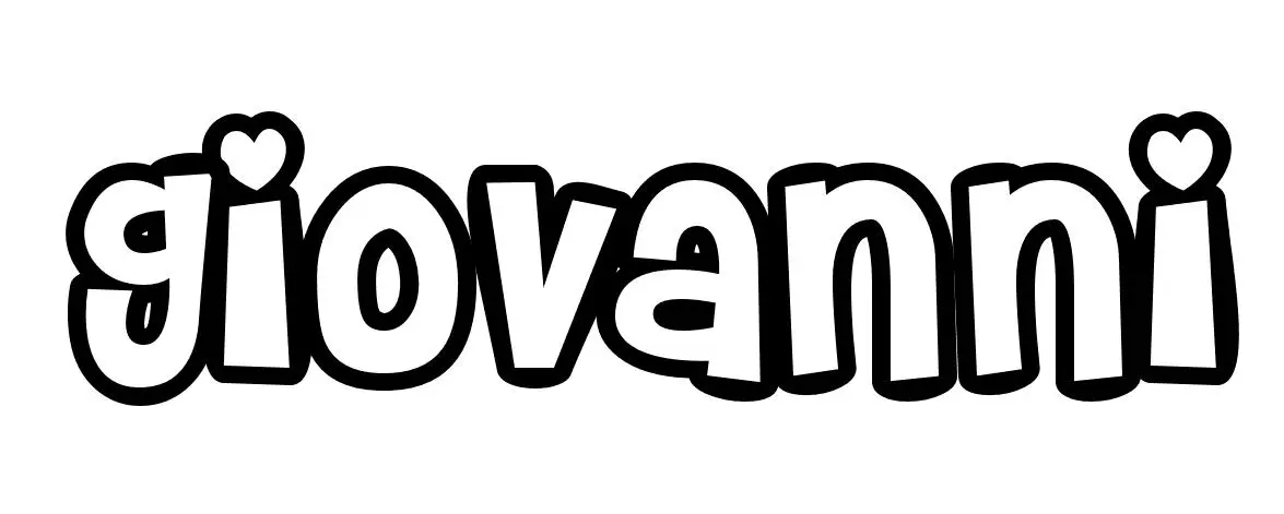 Coloriage Giovanni - Prénom à imprimer