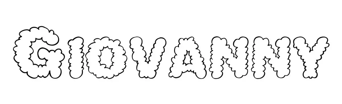 Coloriage Giovanny - Prénom à imprimer
