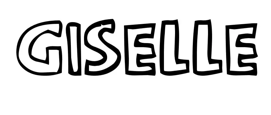 Coloriage Giselle - Prénom à imprimer