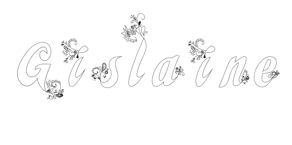 Coloriage Gislaine - Prénom à imprimer