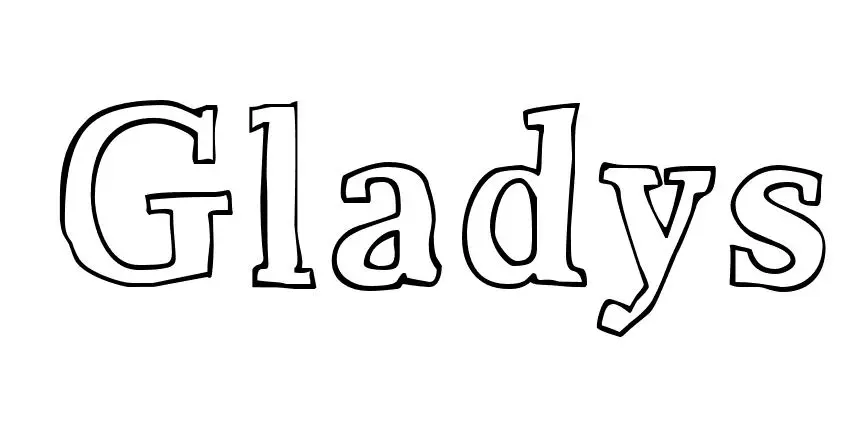 Disegno di Gladys – Disegno del Nome da Colorare da stampare
