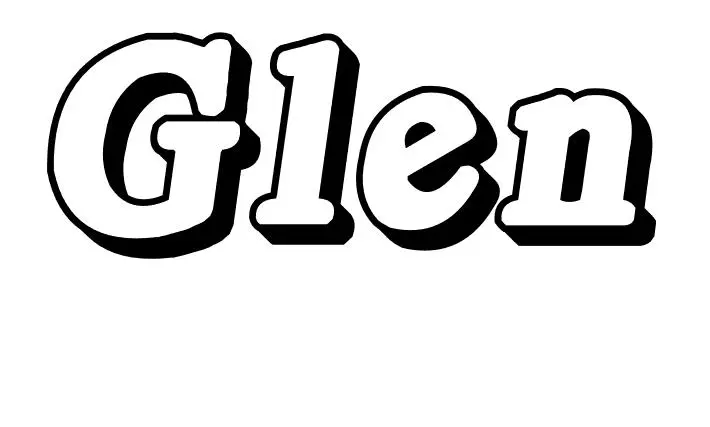 Disegno di Glen – Disegno del Nome da Colorare da stampare