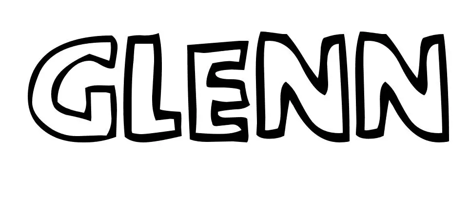 Disegno di Disegno del nome Glenn da colorare da stampare