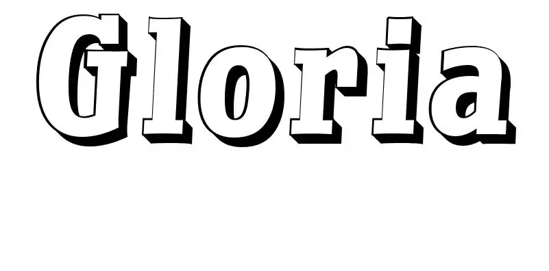 Disegno di Gloria – Disegno del Nome da Colorare da stampare