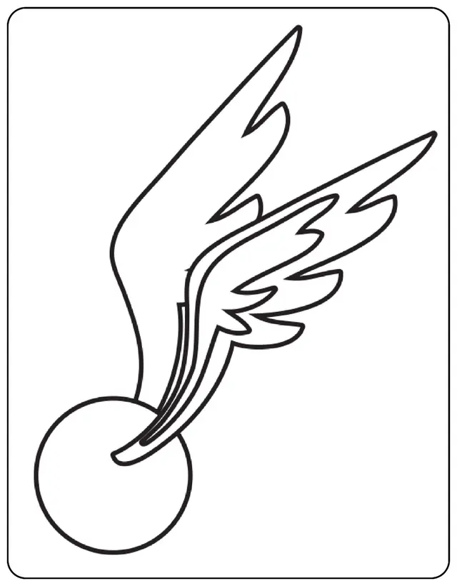 Coloriage Golden Snitch - Harry potter à imprimer