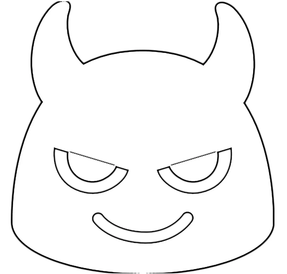 Disegno di Google Emoji Diavolo da stampare