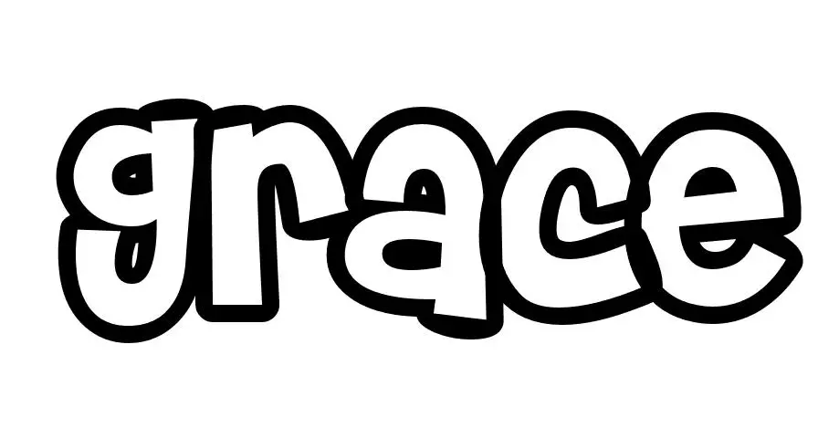 Coloriage Grace - Prénom à imprimer