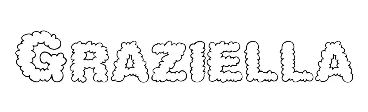 Coloriage Graziella - Prénom à imprimer