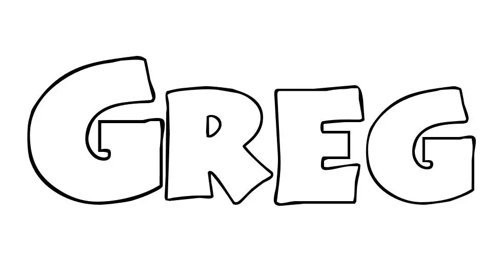 Coloriage Greg - Prénom à imprimer