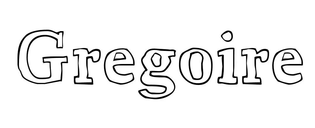 Coloriage Gregoire - Prénom à imprimer