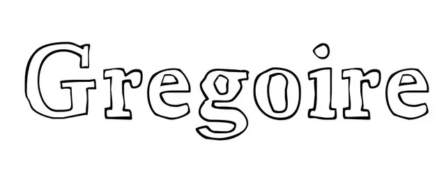 Coloriage Gregoire - Prénom à imprimer
