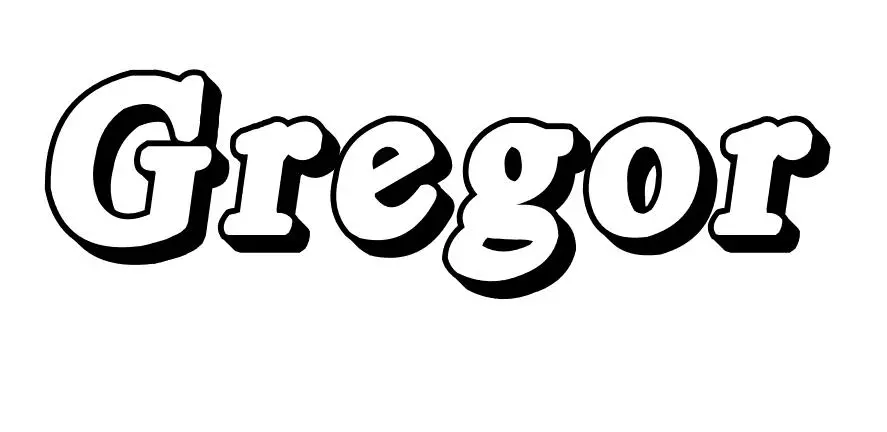 Coloriage Gregor - Prénom à imprimer