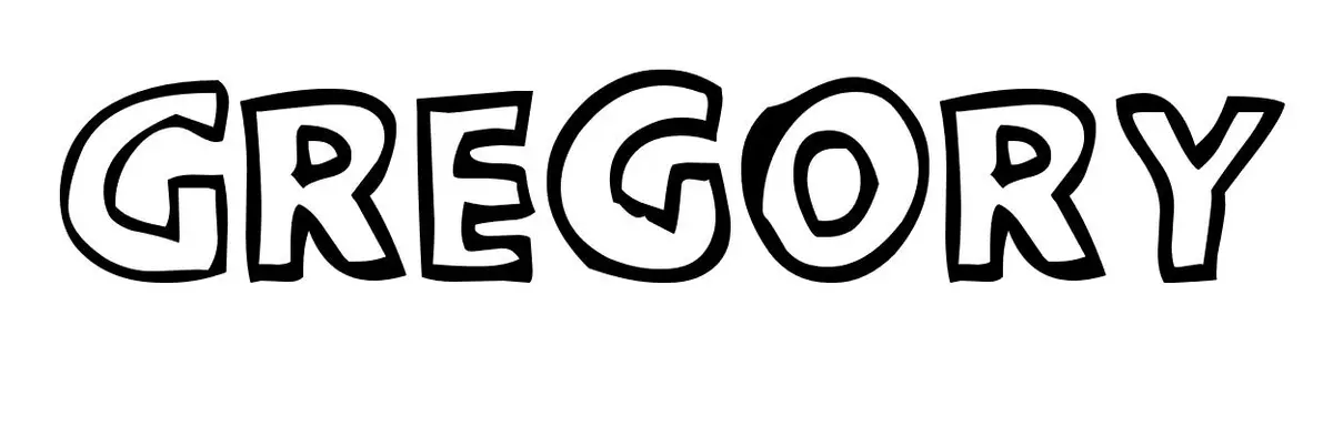 Coloriage Gregory - Prénom à imprimer