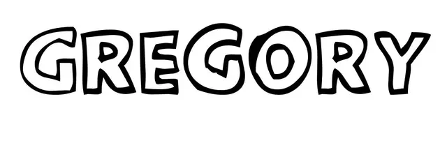 Coloriage Gregory - Prénom à imprimer