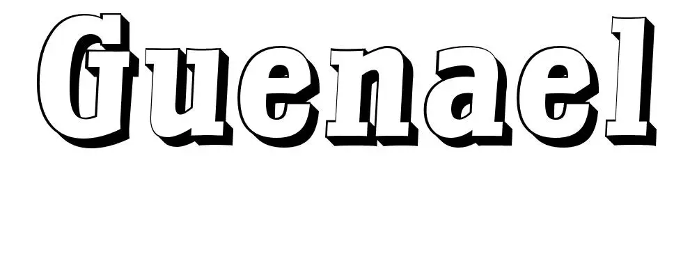 Coloriage Guenael - Prénom à imprimer