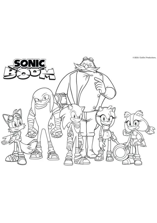 Coloriage Gulli Les Personnages De Sonic Boom - Gulli à imprimer