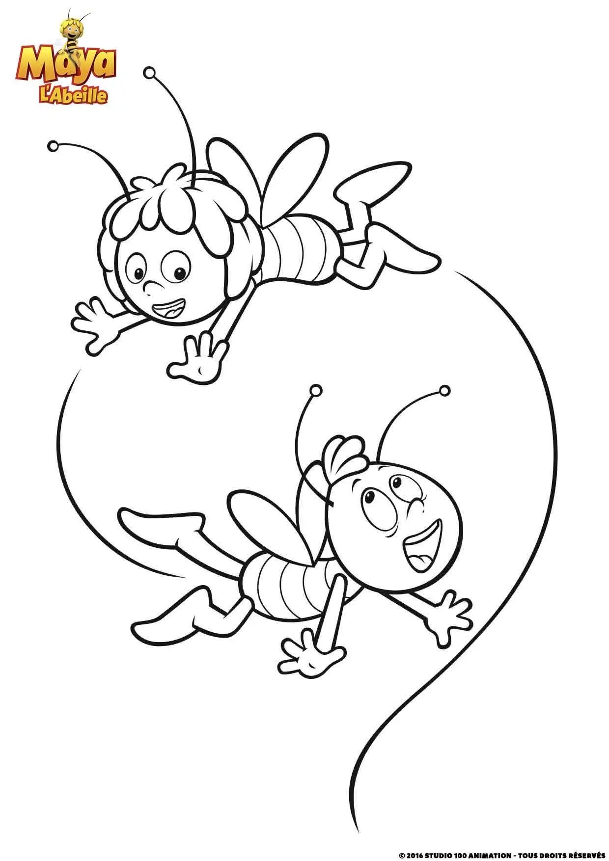 Coloriage Gulli Maya Et Willy S Amusent - Gulli à imprimer