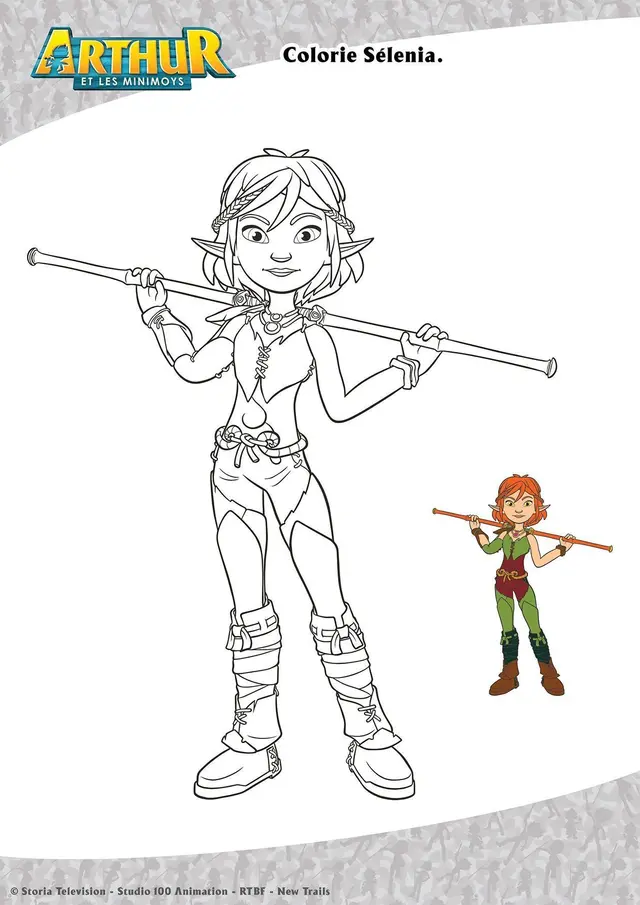 Coloriage Gulli Selenia - Gulli à imprimer