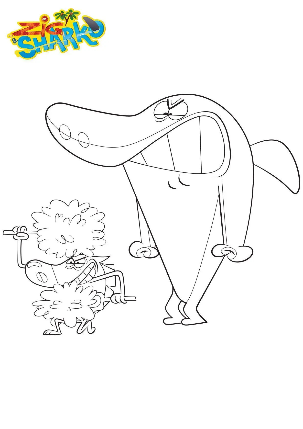 Coloriage Gulli Sharko S Enerve - Gulli à imprimer