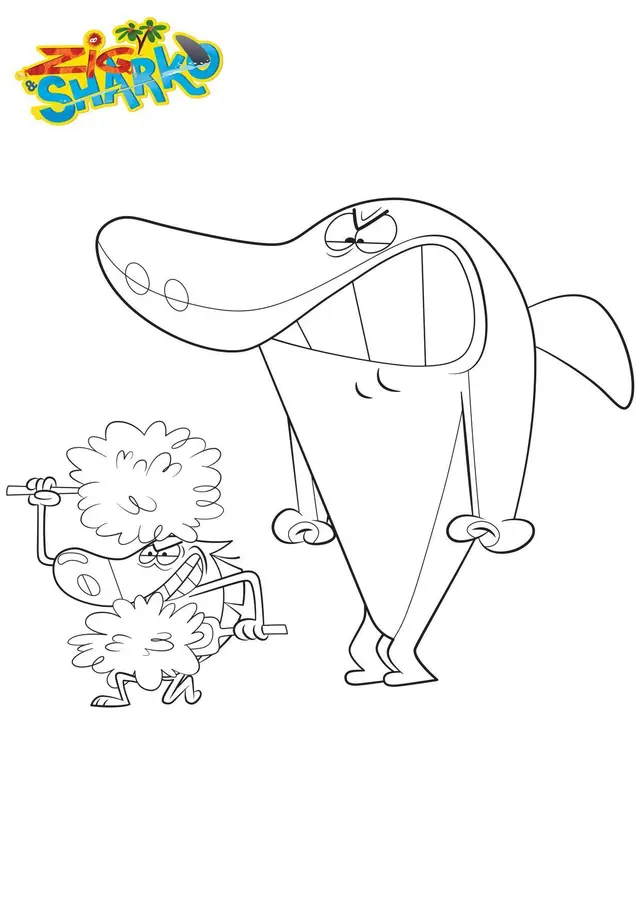 Coloriage Gulli Sharko S Enerve - Gulli à imprimer