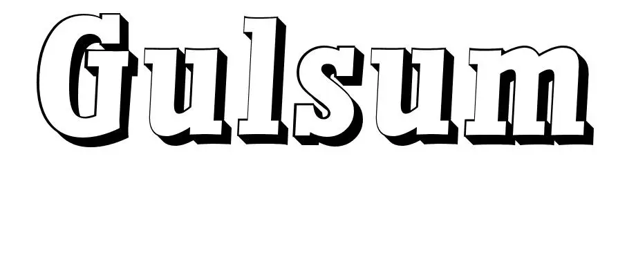 Coloriage Gulsum - Prénom à imprimer