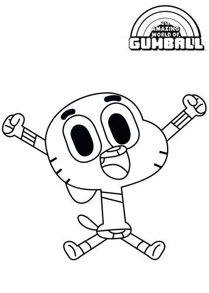 Coloriage Gumball - Gumball à imprimer