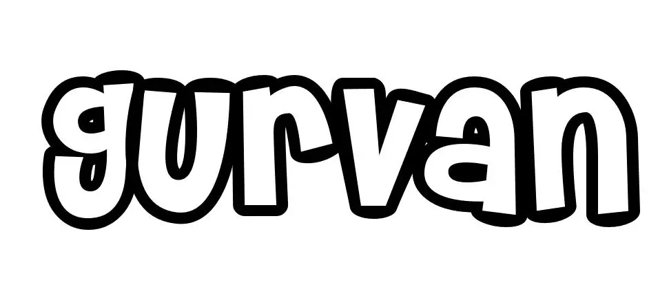 Coloriage Gurvan - Prénom à imprimer