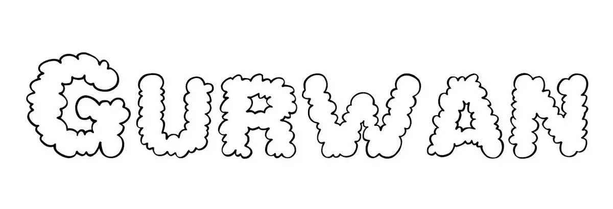 Coloriage Gurwan - Prénom à imprimer