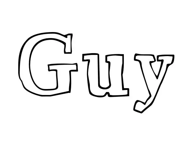 Coloriage Guy - Prénom à imprimer