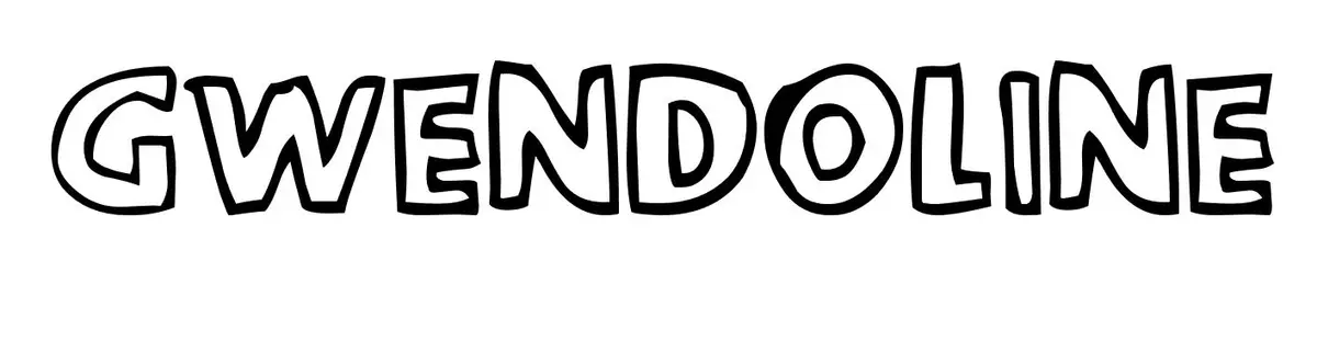 Coloriage Gwendoline - Prénom à imprimer