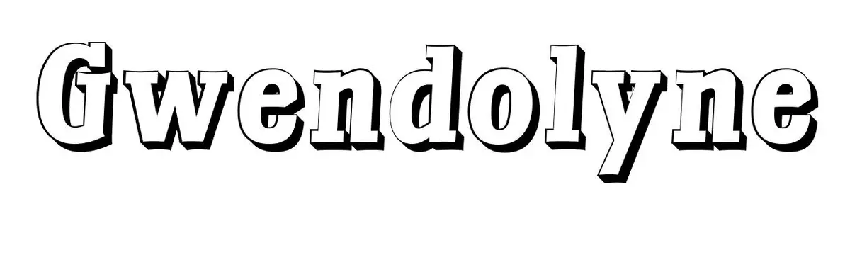 Coloriage Gwendolyne - Prénom à imprimer