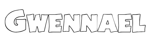 Coloriage Gwennael - Prénom à imprimer