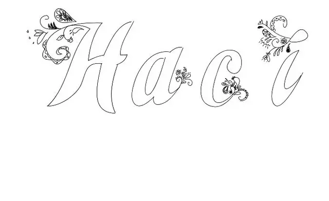 Coloriage Haci - Prénom à imprimer