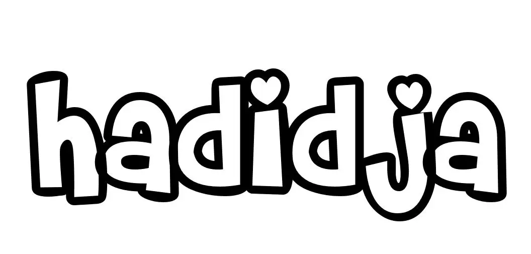 Coloriage Hadidja - Prénom à imprimer