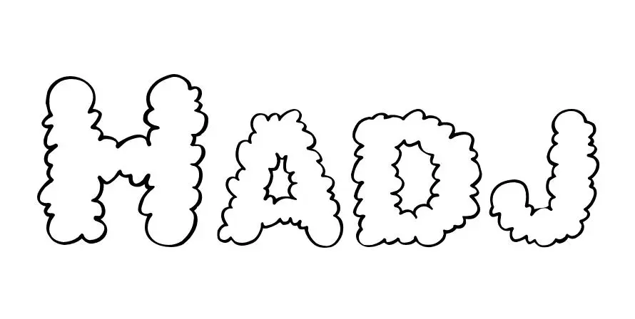 Coloriage Hadj - Prénom à imprimer