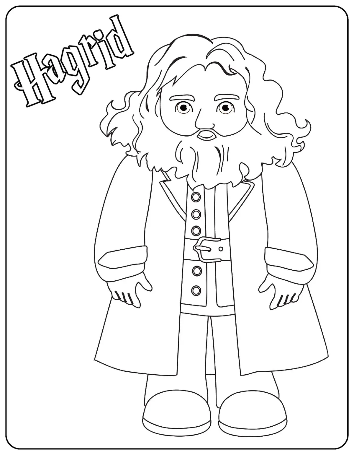 Coloriage Hagrid - Harry potter à imprimer