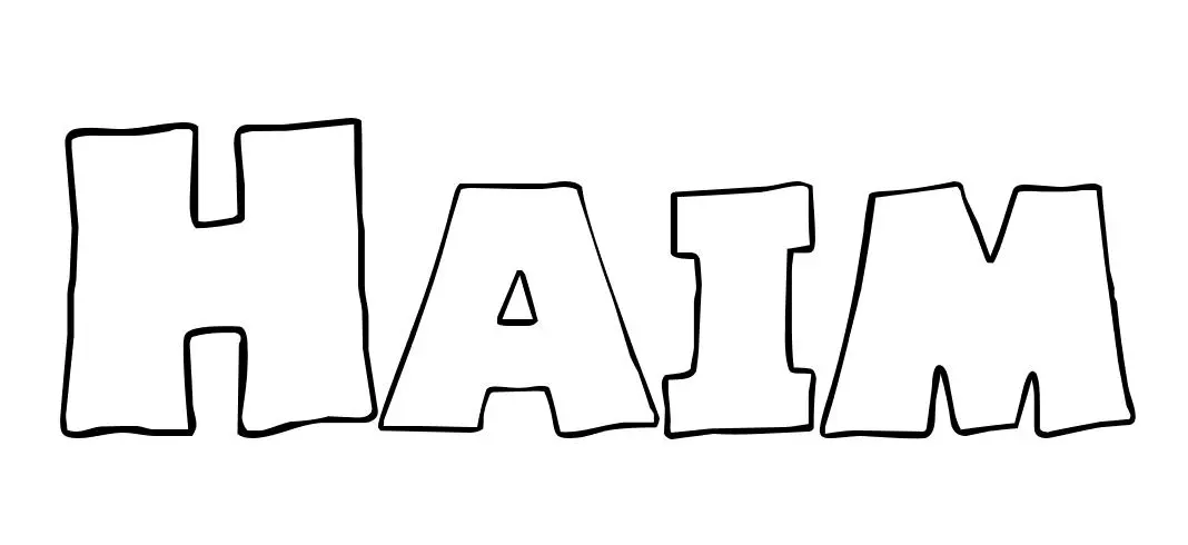 Coloriage Haim - Prénom à imprimer