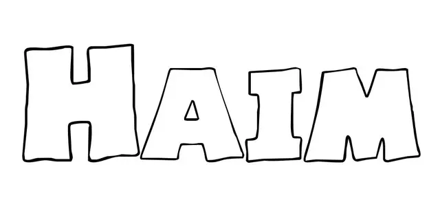 Coloriage Haim - Prénom à imprimer