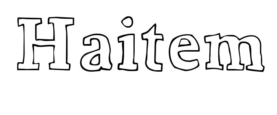 Coloriage Haitem - Prénom à imprimer