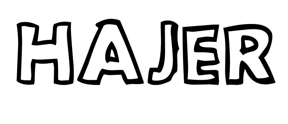 Coloriage Hajer - Prénom à imprimer