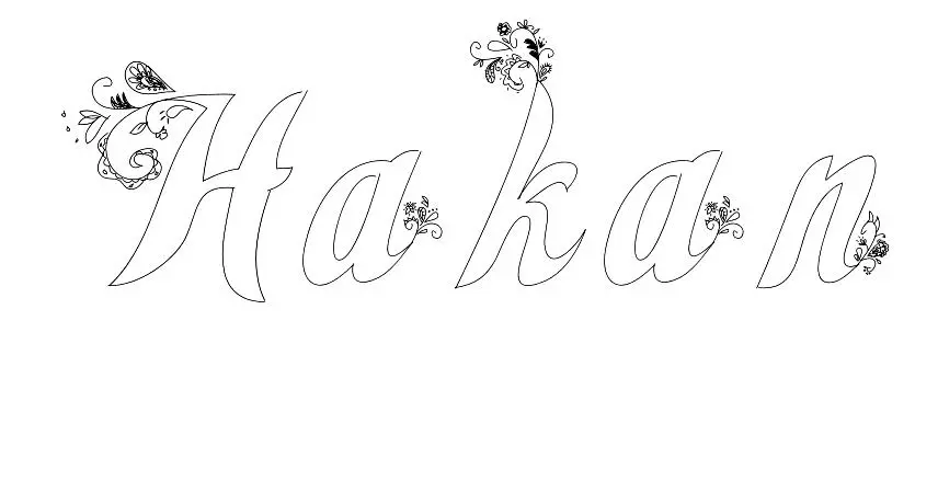 Coloriage Hakan - Prénom à imprimer