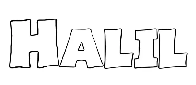 Coloriage Halil - Prénom à imprimer
