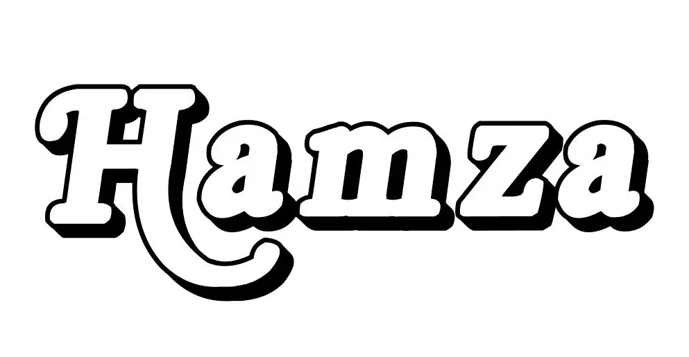 Coloriage Hamza - Prénom à imprimer