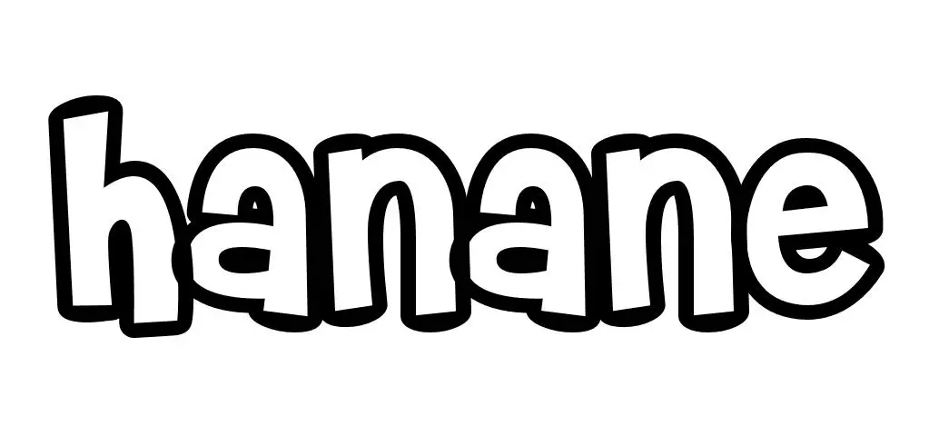 Coloriage Hanane - Prénom à imprimer