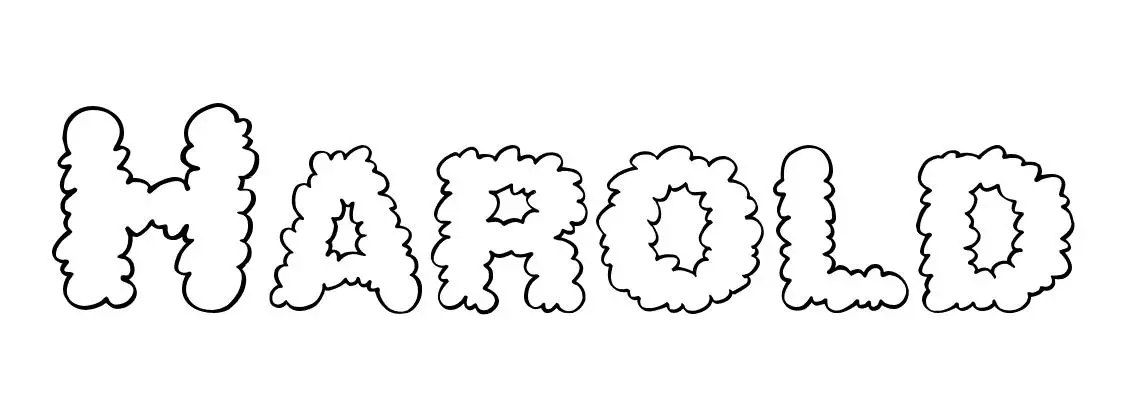 Coloriage Harold - Prénom à imprimer
