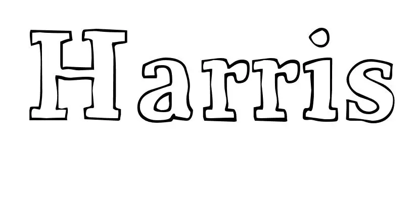 Coloriage Harris - Prénom à imprimer
