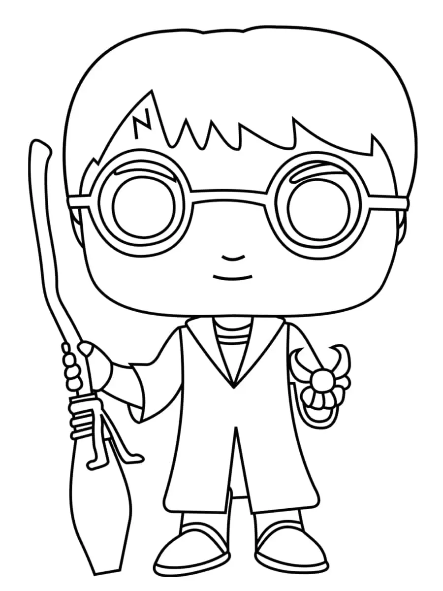 Coloriage Harry Potter Balai - Harry potter à imprimer