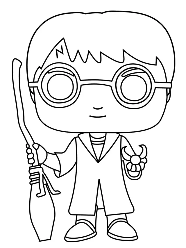 Coloriage Harry Potter Balai - Harry potter à imprimer