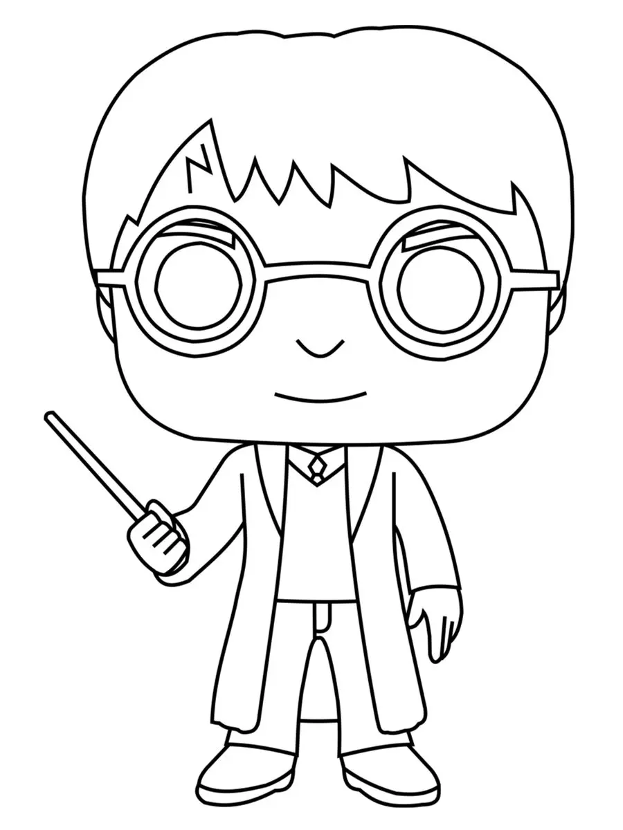 Coloriage Harry Potter En Miniature - Harry potter à imprimer